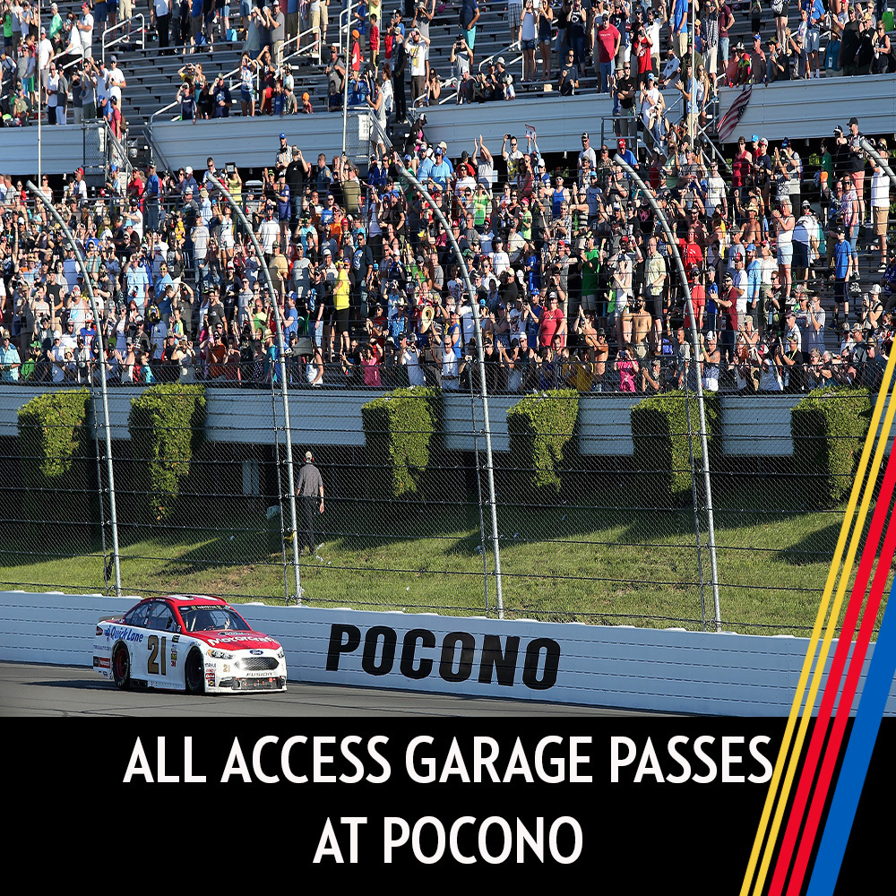 All Access Garage Passes at Pocono for the entire race weekend!