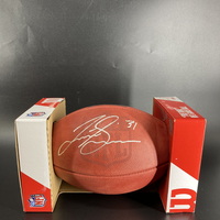 NFL - Broncos Justin Simmons Signed Authentic Football with Pro Bowl Logo