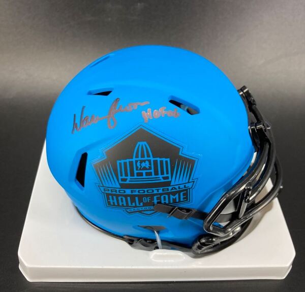 HOF - Oilers Warren Moon Signed Rave Mini Helmet