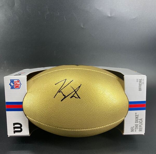 NFL - Patriots Kyle Williams Signed Gold Composite Football