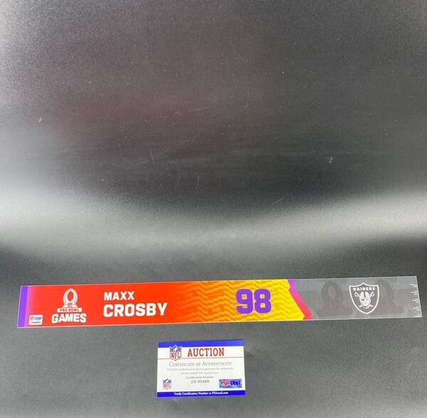 NFL - Raiders Maxx Crosby 2023 Pro Bowl Games Nameplate Special Edition ...