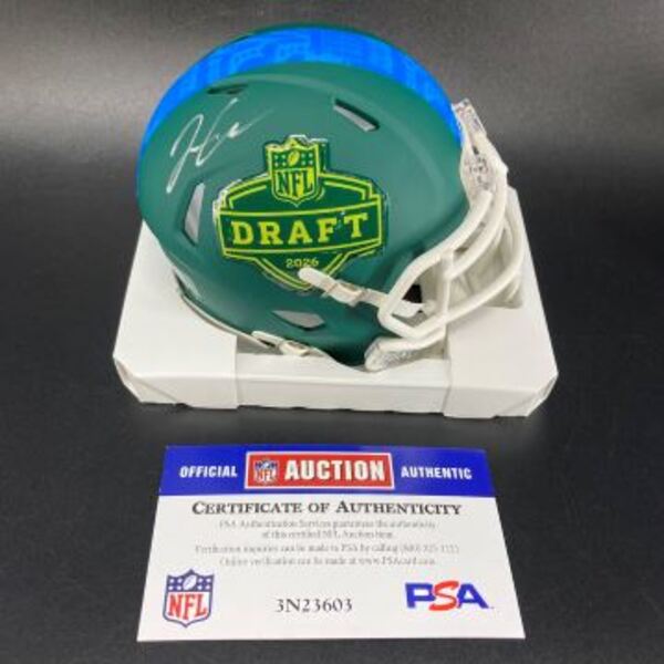 NFL - Broncos Jonah Coleman Signed '26 Draft Speed Mini Helmet