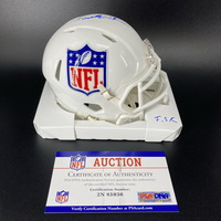 Red Cross - Falcons Tucker Fisk Signed NFL Shield Mini Helmet