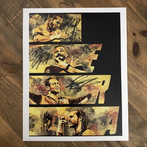 Undisputed Era SIGNED 11 x 14 Rob Schamberger Print