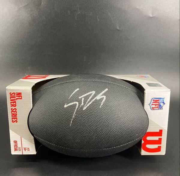 NFL - Browns Shedeur Sanders Signed Black Composite Silver Series Football