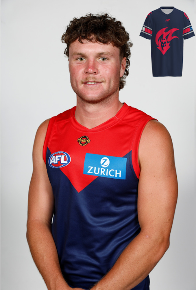 Melbourne Demons Gather Round Gridiron Top - Harvey Langford #4