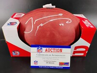 NFL - Bills Tremaine Edmunds Signed Authentic Football W/ 100 Seasons Logo
