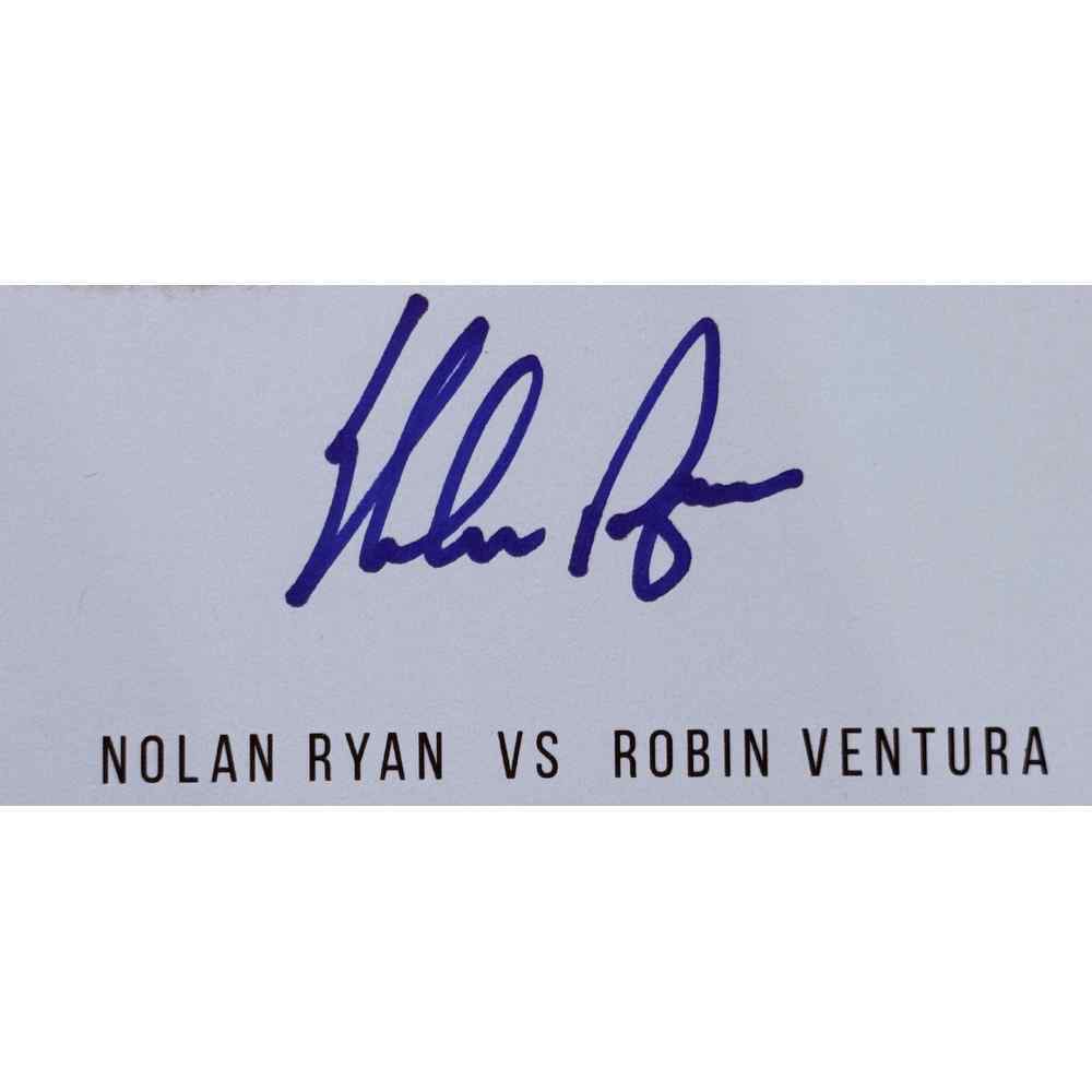 Nolan Ryan Autographed Texas Rangers Ventura Fight 12x18 Print