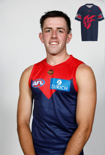 Photo of Melbourne Demons Gather Round Gridiron Top - Xavier Lindsay #5