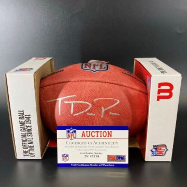 NFL - 49ers Tyrion Davis-Price Signed Authentic Football