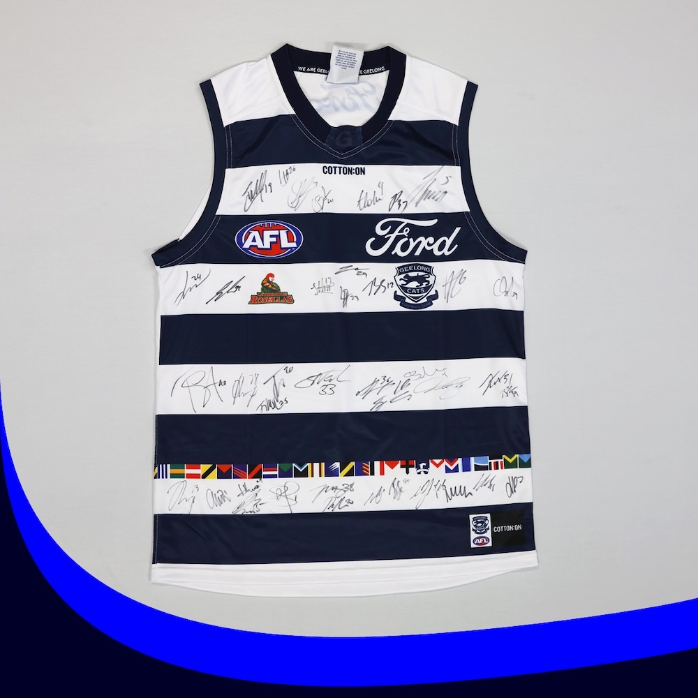 LETHBRIDGE- 2025 Regional Round Guernsey with Lethrbidge logo signed by the 2026 AFL Team 