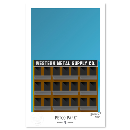 Petco Park - Collector's Edition Minimalist Art Print by S. Preston Limited Edition /350 - San Diego Padres