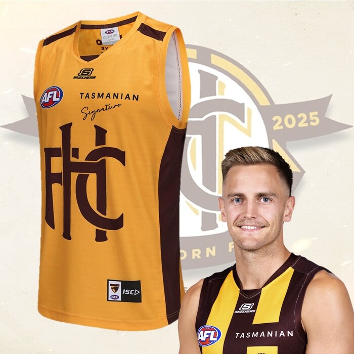 Photo of Harry Morrison #1 Hawthorn 2025 Gold Heritage Match-Worn Guernsey