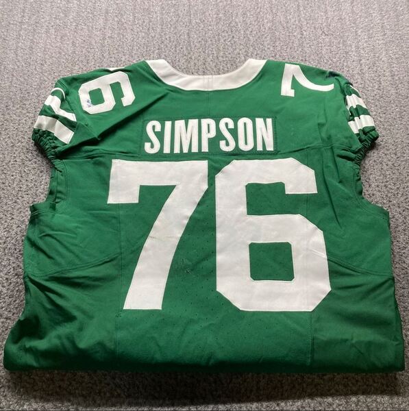 London Games - Jets John Simpson Game Worn Jersey (10/12/2025) Size 46 W...