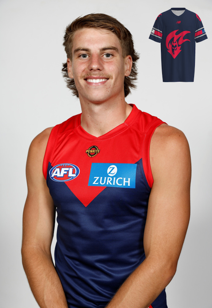 Melbourne Demons Gather Round Gridiron Top - Caleb Windsor #6