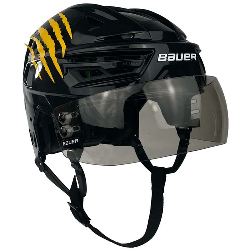 Photo of Game-Used 2026 Stadium Series Bauer Hockey Helmet - David Pastrnak