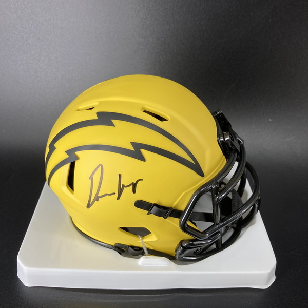 NFL - Chargers Omarion Hampton Signed Rave Mini Helmet
