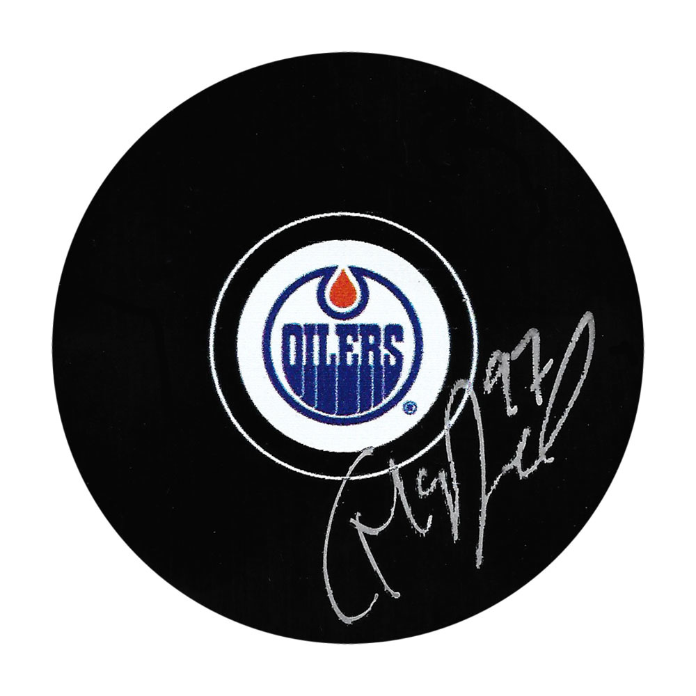 Connor McDavid Autographed Edmonton Oilers Puck