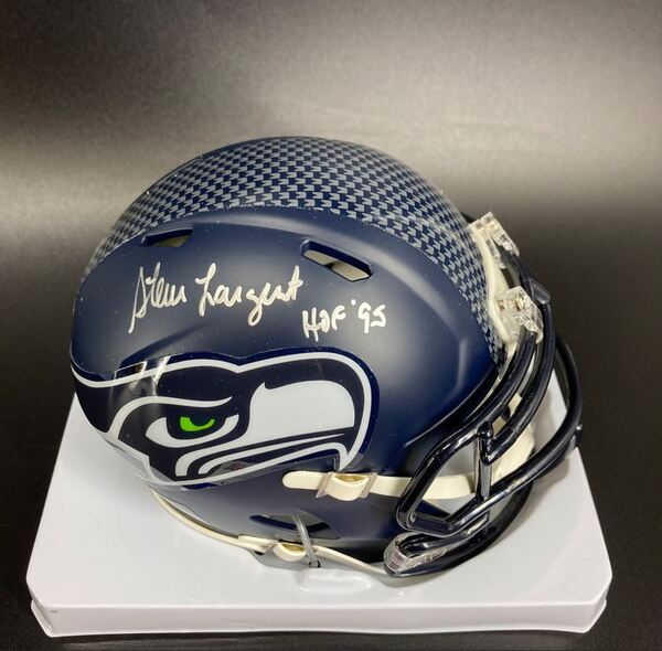HOF - Seahawks Steve Largent Signed Mini Helmet