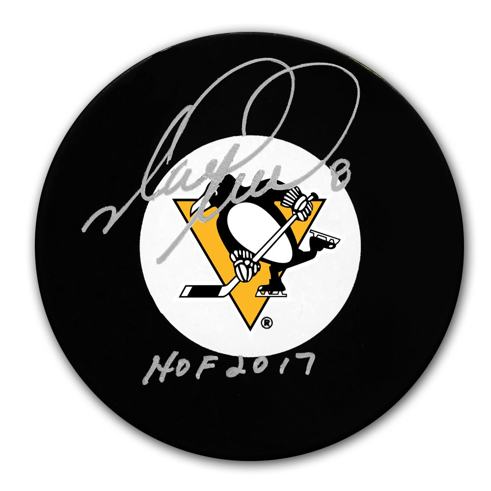 Mark Recchi Pittsburgh Penguins HOF Autographed Puck