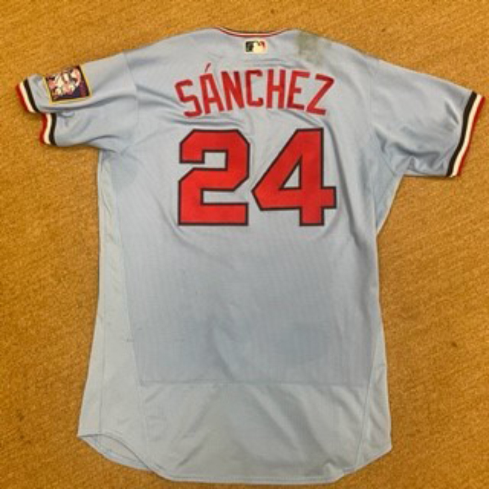 Minnesota Twins Gary Sanchez GameUsed Powder Blue Jersey Kansas