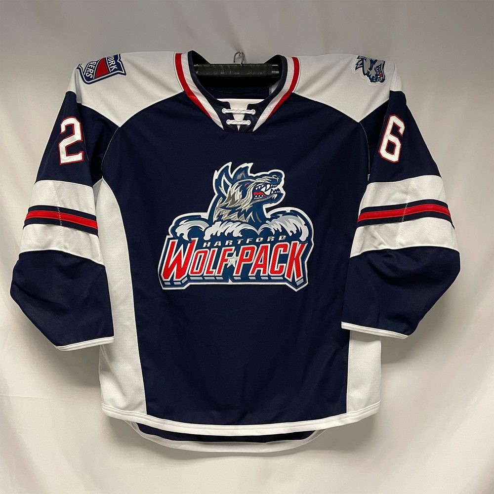 AHL Authentic 202021 Hartford Wolf Pack Regular Season Jersey Worn and Signed by 26 Tim