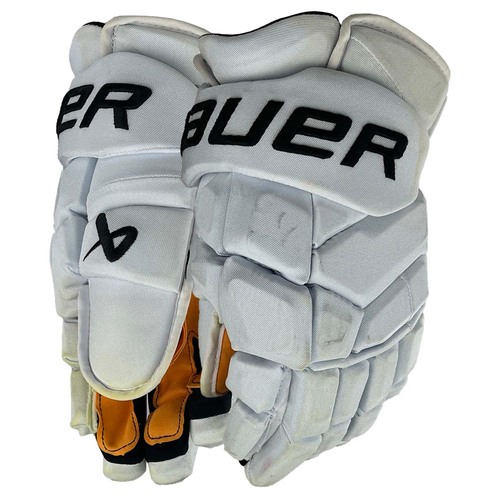Photo of Game-Used 2026 Stadium Series Bauer Hockey Gloves - David Pastrnak(1 of 2)
