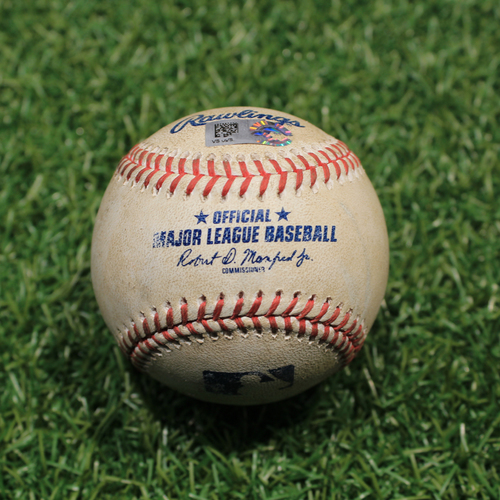 Game-Used Baseball: Niko Goodrum 63rd Career Double (9/25/20 DET @ KC)
