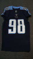 Crucial Catch - Titans Brian Orakpo signed and game worn Titans jersey (...