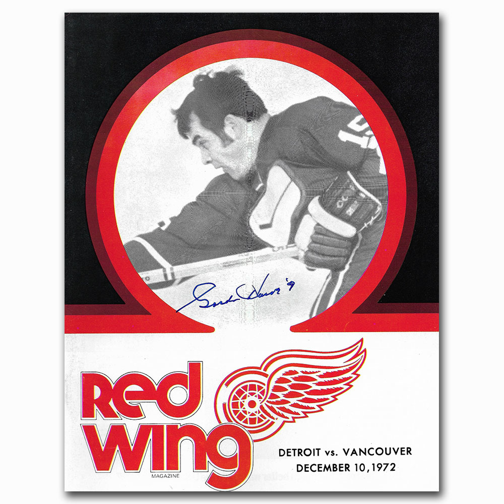 Gordie Howe Autographed Detroit Red Wings 1972 Game Program