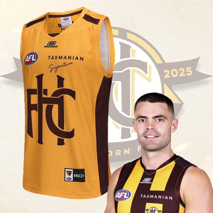 Photo of Conor Nash #11 Hawthorn 2025 Gold Heritage Match-Worn Guernsey