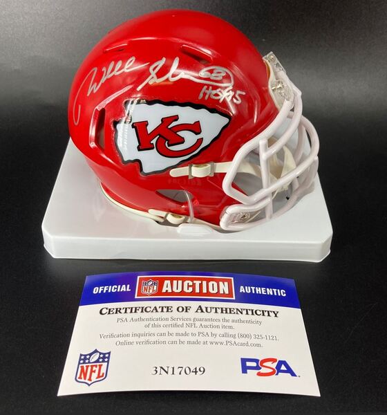 HOF - Chiefs Will Shields Signed Mini Helmet
