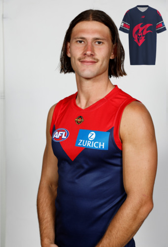 Photo of Melbourne Demons Gather Round Gridiron Top - Jai Culley #13