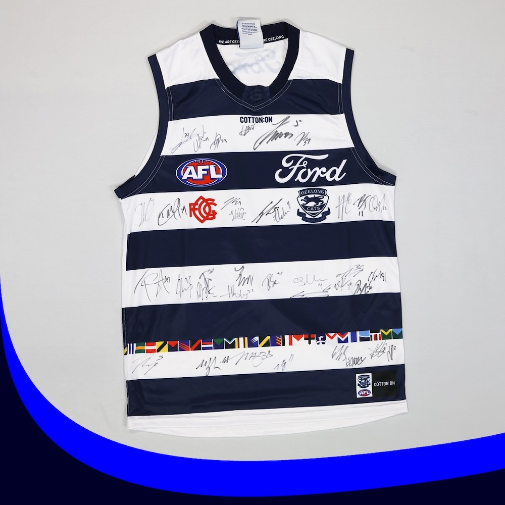 OCEAN GROVE -   2025 Regional Round Guernsey with Ocean Grove logo signed by the 2026 AFL Team 