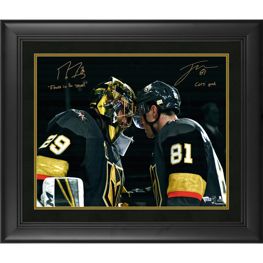 Marc-Andre Fleury & Jonathan Marchessault Vegas Golden Knights Framed Autographed 16