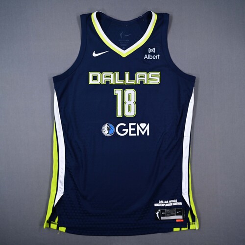 Image of Geiselsoder, Luisa - Dallas Wings - Navy Explorer Edition Jersey - Worn 3 Games - 7/16/25, 7/30/25 & 8/1/25 - Autographed - 2025 WNBA Season