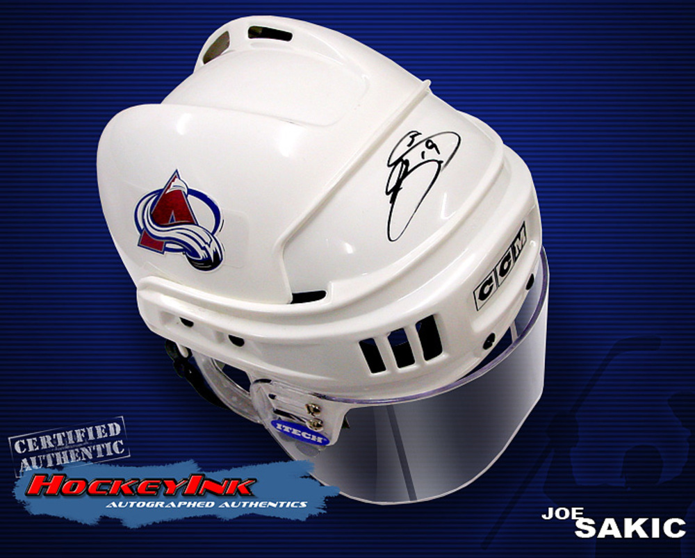 JOE SAKIC Signed Colorado Avalanche Full Size CCM Helmet NHL Auctions