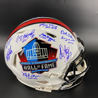 HOF - Multi Signed Authentic HOF Speed Helmet Signed by over 12 Players ...