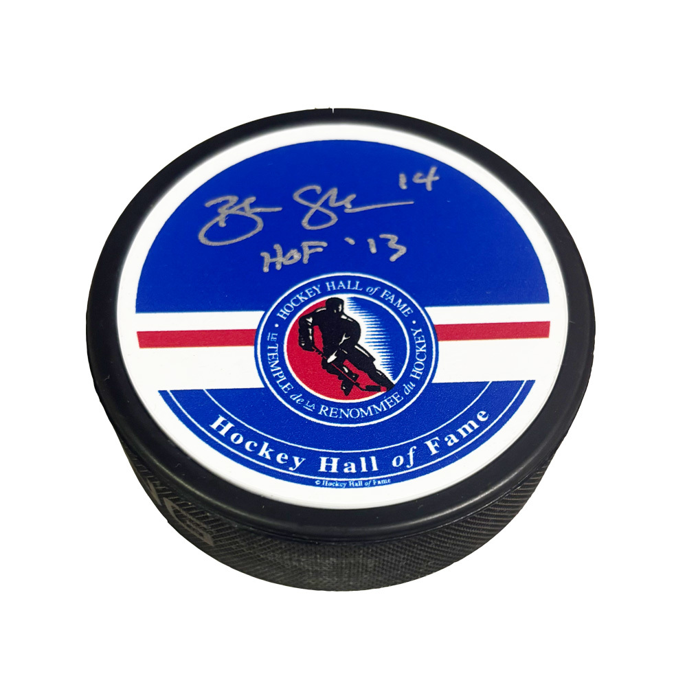 BRENDAN SHANAHAN Signed Hockey Hall of Fame Puck - HOF'13