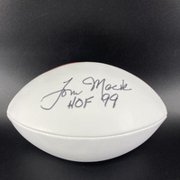 HOF - Rams Tom Mack Signed Panel Ball With HOF 99 Inscription