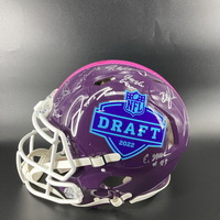 NFL - Multi Signed 2022 NFL Draft Helmet Including Aidan Hutchinson, Jam...