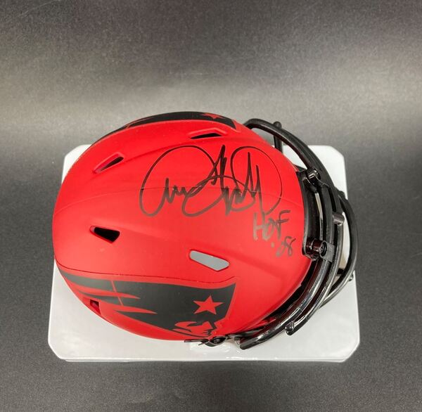 HOF - Patriots Andre Tippett Signed Rave Mini Helmet