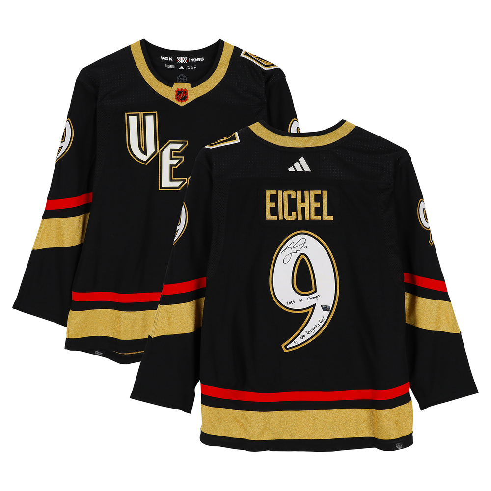Jack Eichel Vegas Golden Knights Autographed 2022-23 Reverse Retro Adidas Jersey with Multiple Inscriptions - Limited Edition 1 of 1 