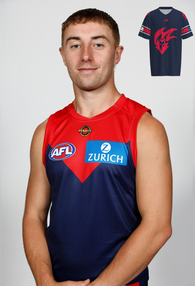 Melbourne Demons Gather Round Gridiron Top - Bailey Laurie #16