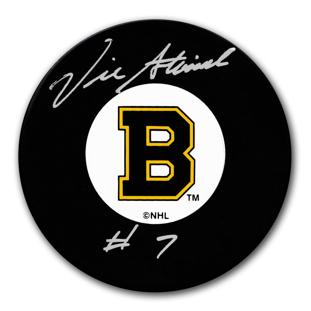 Vic Stasiuk Boston Bruins Original 6 Autographed Puck