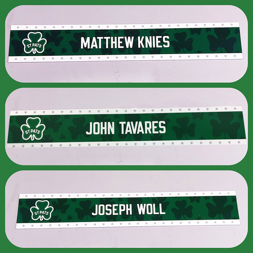 Toronto Maple Leafs St.Pats Locker Room Nameplates (2023-24 Season)