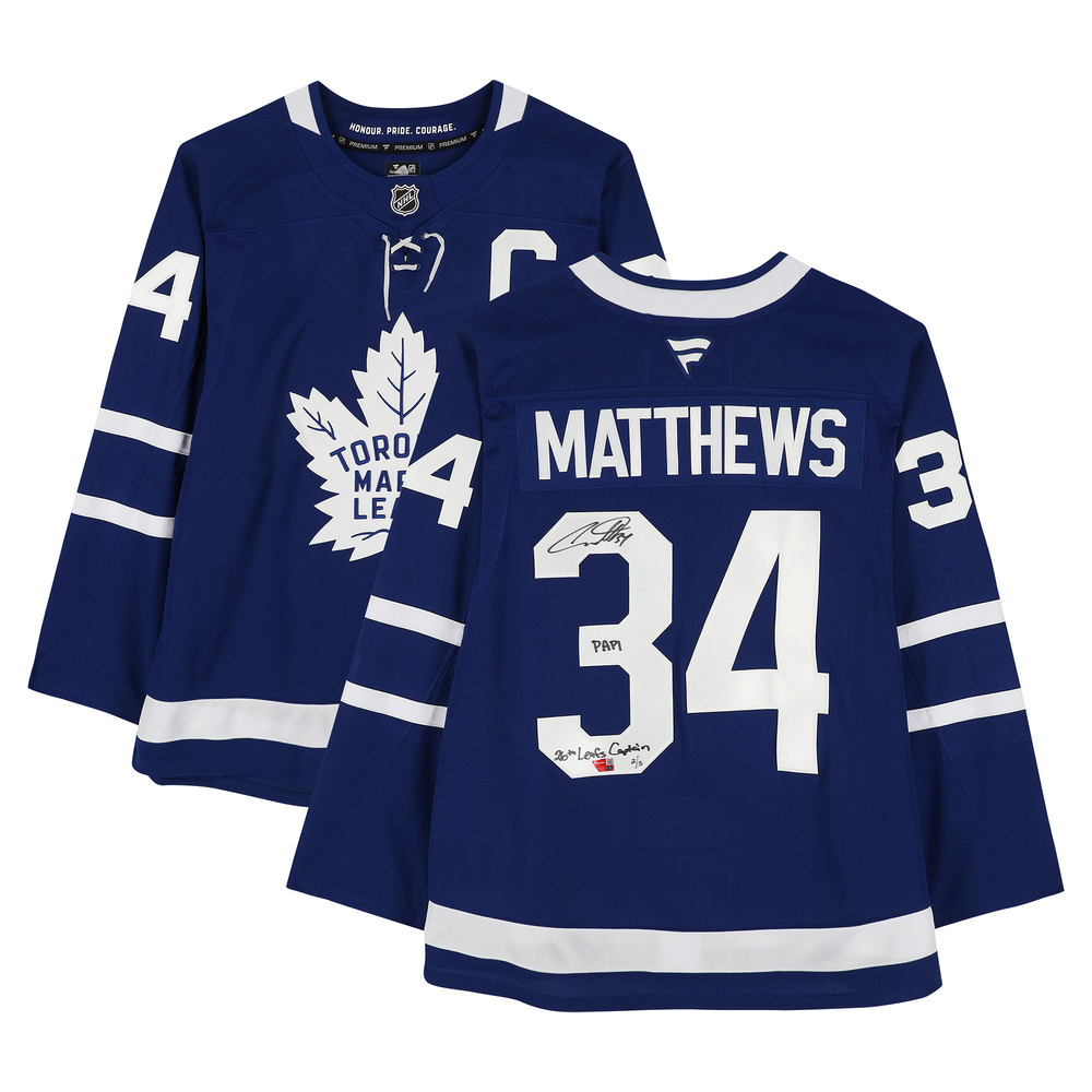 Auston Matthews Toronto Maple Leafs Autographed Blue Fanatics Premium Jersey with Multiple Inscriptions - Limited Edition of 5 