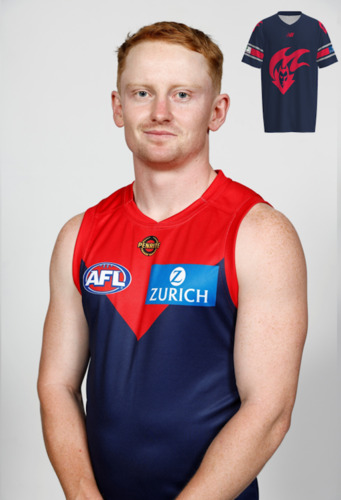 Photo of Melbourne Demons Gather Round Gridiron Top - Jake Bowey #17