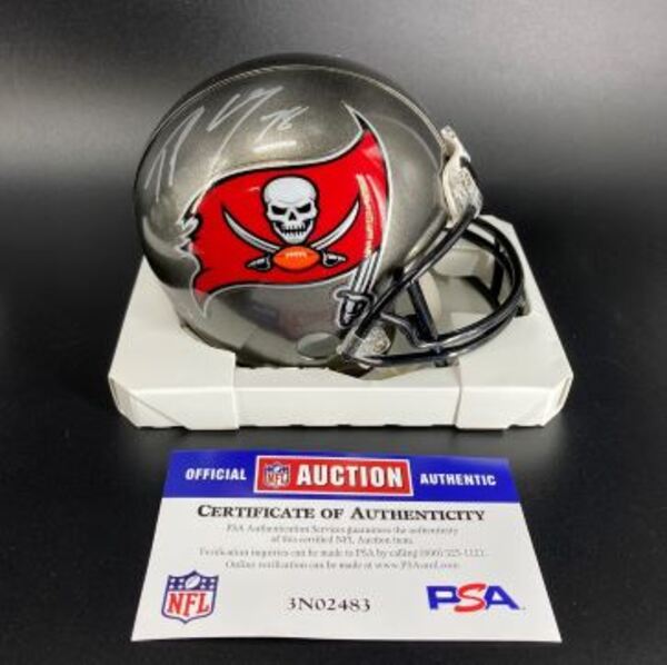 NFL - Buccaneers Tristan Wirfs Signed Mini Helmet