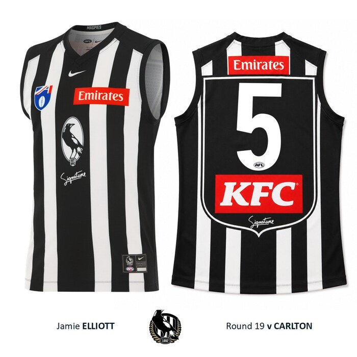 Photo of Jamie Elliott #5 Collingwood 2026 Retro Guernsey Guernsey